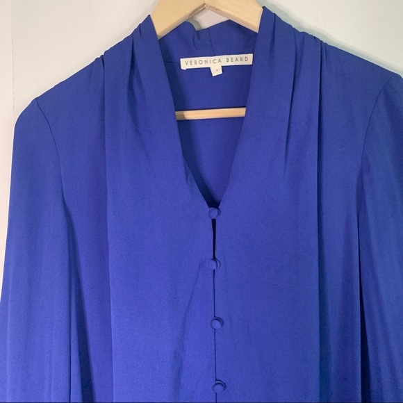 Veronica Beard | beata button down silk blouse top - Picture 4 of 5
